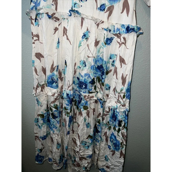 BTFL-Life Dress Size XS Blue White Floral Dainty Coquette - Picture 10 of 16